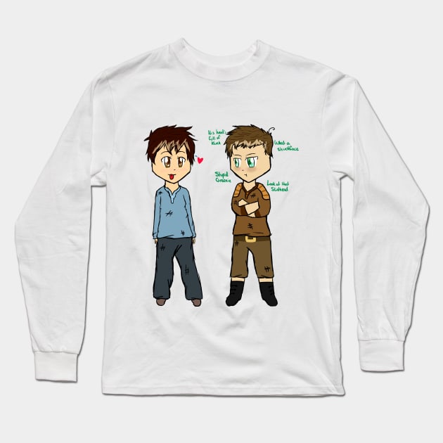 Gally C'Mon - Gally and Thomas - The Maze Runner Long Sleeve T-Shirt by oh_shoot_arts